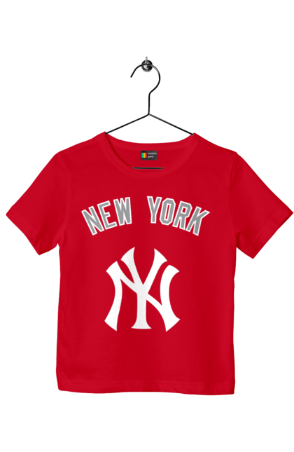 Футболка дитяча з принтом "Нью Йорк Янкіз". Бізбол, нью йорк, нью йорк янкіс, спорт, янкі, янкіс. CustomPrint.market