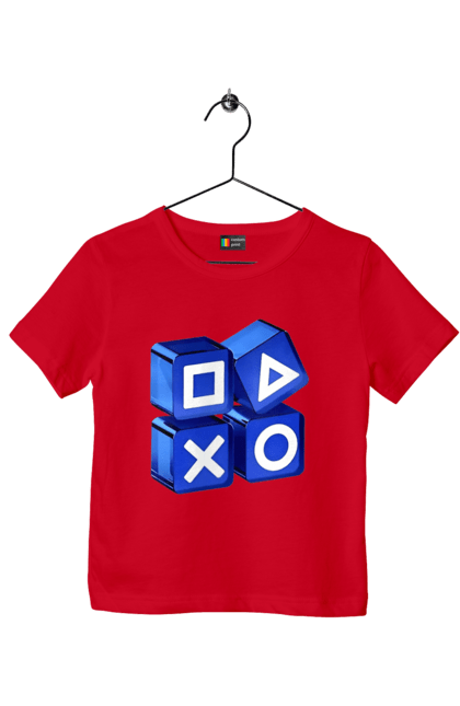 Children's t-shirt with prints Gamepad. Game, gamepad, joystick, playstation, sony. 2070702