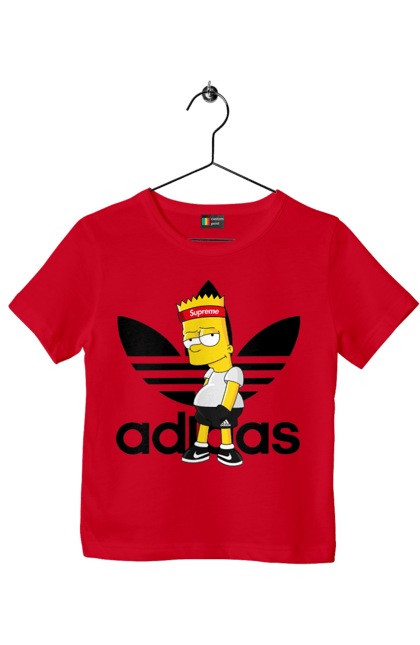 Children's t-shirt with prints Adidas Bart. Adidas, bart, cartoon, simpson. 2070702