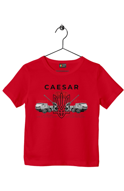 Футболка дитяча з принтом "Caesar". Caesar, himars, залужний, зброя. 2070702
