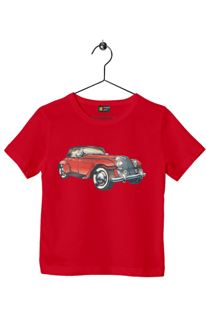 Футболка дитяча з принтом "Автомобіль Раритет". Авто, автомобіль, ретро. 2070702
