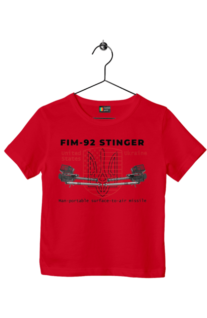 Футболка дитяча з принтом "Stinger". F16, nasams, stinger, zuzana, гаубиця, два герби, залужний, сюзанна. 2070702