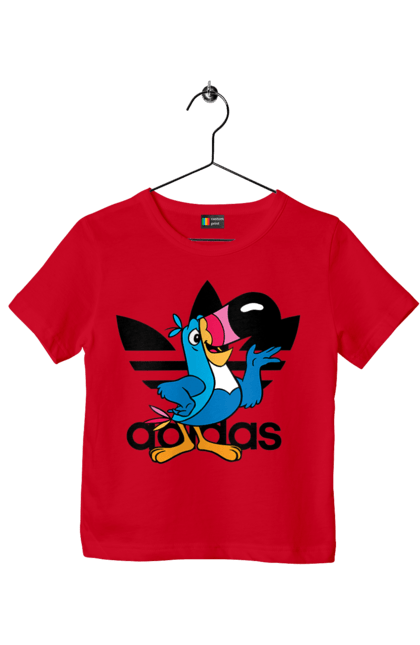 Футболка дитяча з принтом "Adidas Тукан Сем". Adidas, froot loops, toucan sam, адідас, маскот, тукан сем. 2070702