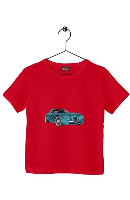 Children's t-shirt with prints Auto.7. Auto, blue, graphics, photo, retro car. 2070702