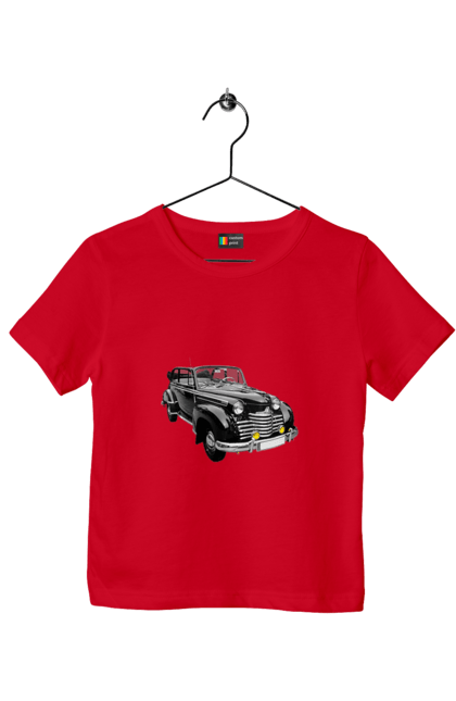 Футболка дитяча з принтом "Авто.5". Авто, професійне фото, ретро авто, фото, чорний колір. 2070702
