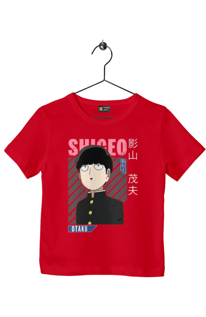 Футболка дитяча з принтом "Mob Psycho 100". Anime, manga, mob psycho 100, shigeo kageyama, аніме, манга, моб, моб-вар ят 100, сігео кагеяма, шіґео каґеяма. 2070702