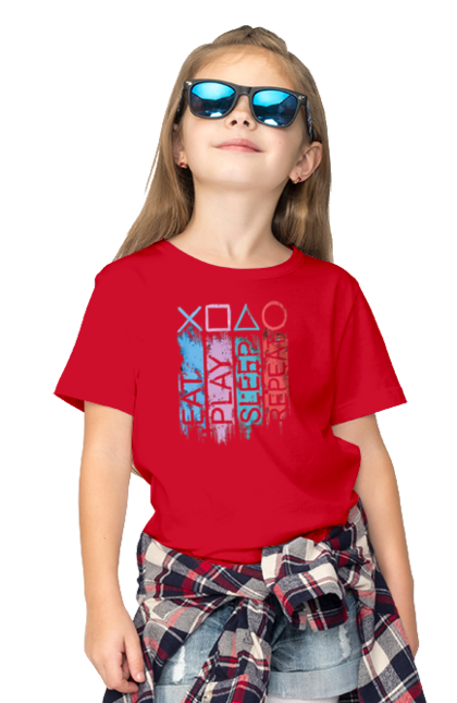 Футболка дитяча з принтом "Геймпад". Playstation, sony, геймпад, гра, джостик. 2070702