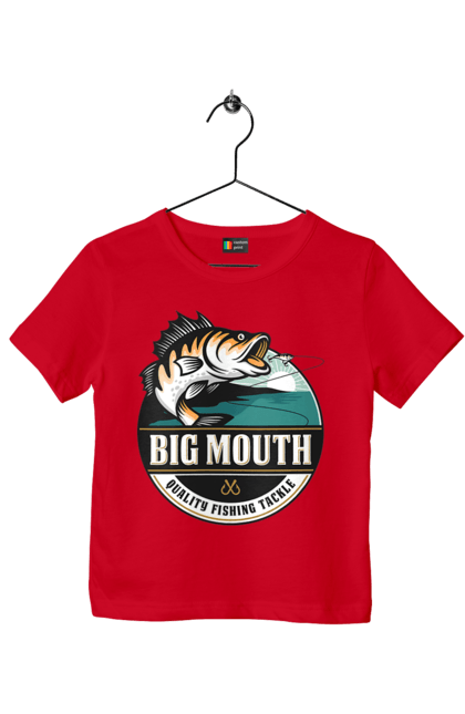 Children's t-shirt with prints Fishing. Fish, fisherman, fisherman`s fork, fishing, hobby. 2070702