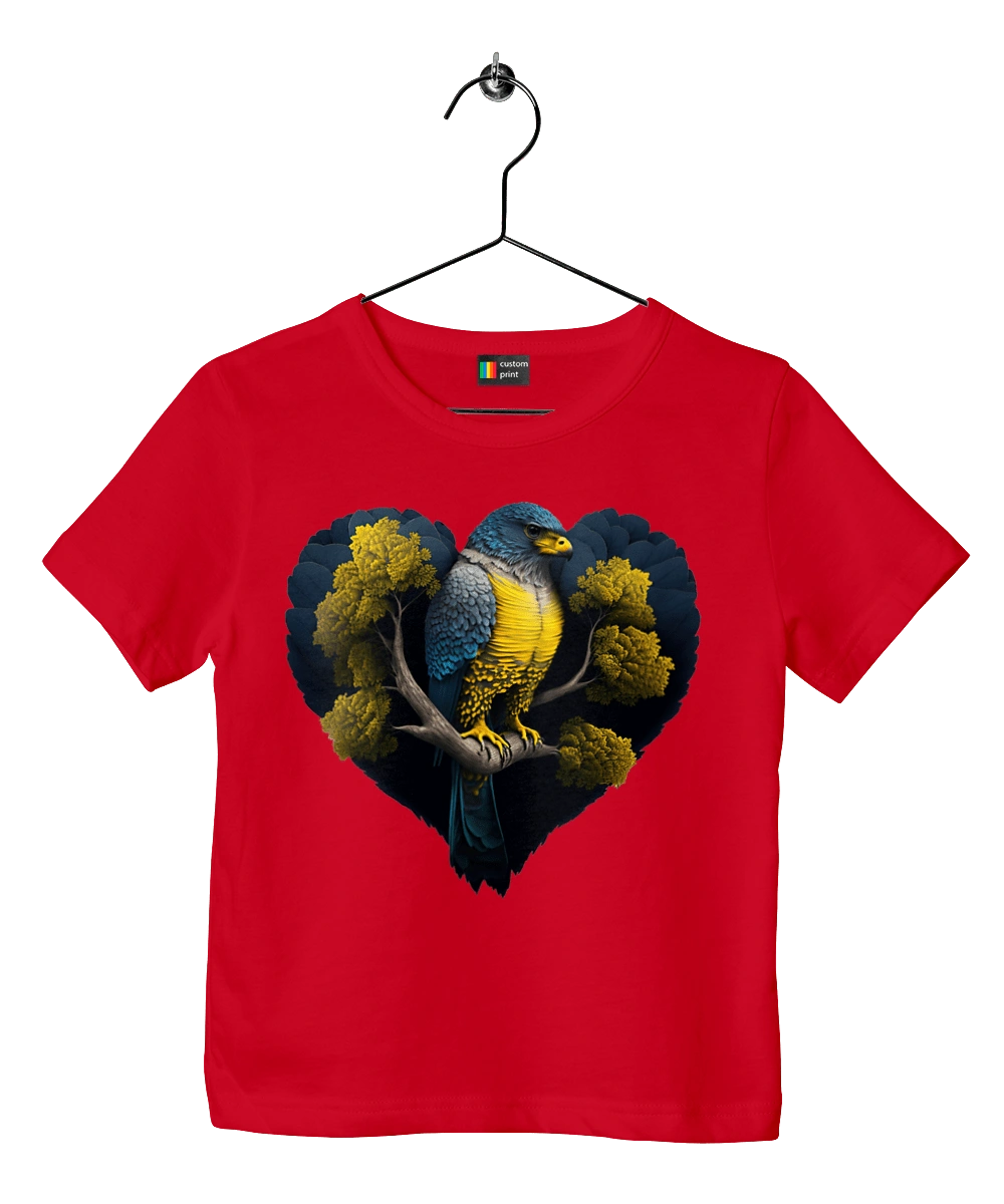 Blue and yellow falcon