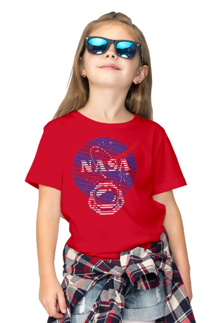 Футболка дитяча з принтом "NASA". Авіація, астронавтика, дослідження, космічний, космонавт, космонавтика, космос, наука, повітроплавання, ракета, сша, технології, шолом. futbolka.stylus.ua