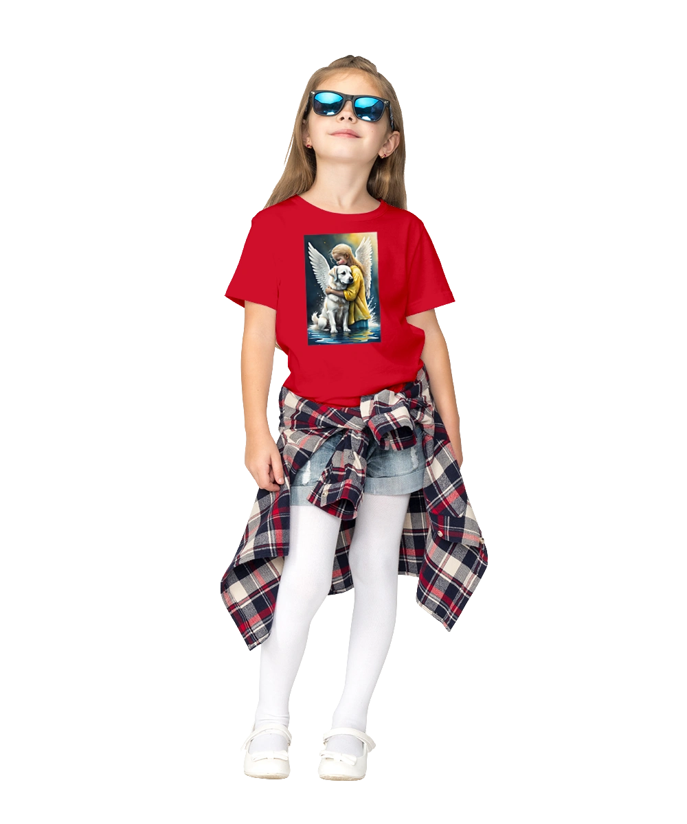 Girl and dog angel [memorial to dead animals]