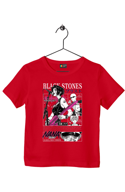 Children's t-shirt with prints Nana Nana Osaki. Anime, black stones, blast, manga, music, musical group, nana, nana osaki, singer. 2070702