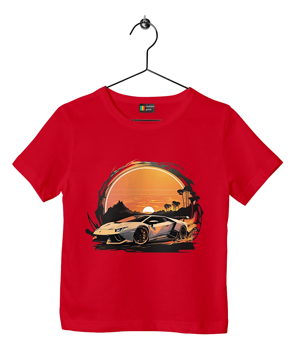 Lamborghini at sunset