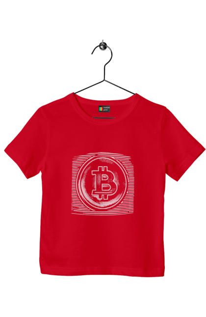 Футболка дитяча з принтом "Біткоїн". Биткоин, биткойн, бінарний, біткоїн, біткойн, валюта, гроші, крипто, програміст, хакер. 2070702