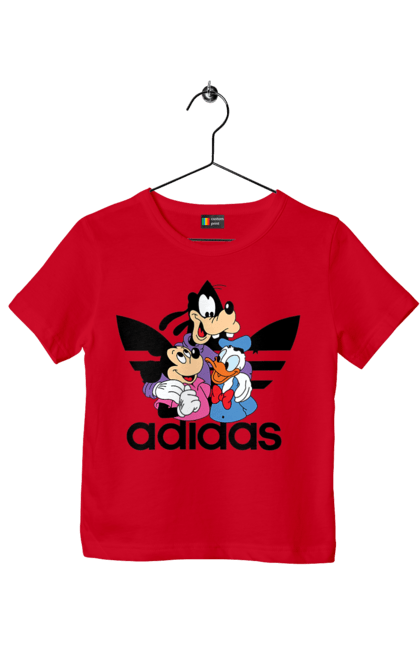 Футболка дитяча з принтом "Adidas Міккі Маус". Adidas, mickey mouse, адідас, дісней, міккі, міккі маус, мультфільм. 2070702