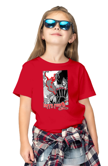 Children's t-shirt with prints One Piece Luffy. Anime, luffy, manga, monkey de luffy, one piece, pirates. 2070702