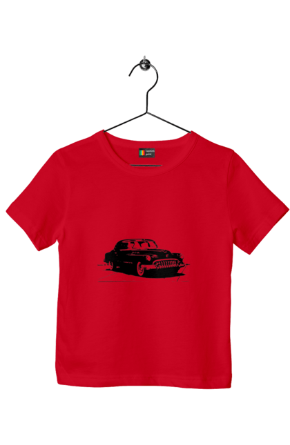 Children's t-shirt with prints Auto.6. Auto, black and white, graphics, picture, retro car. 2070702