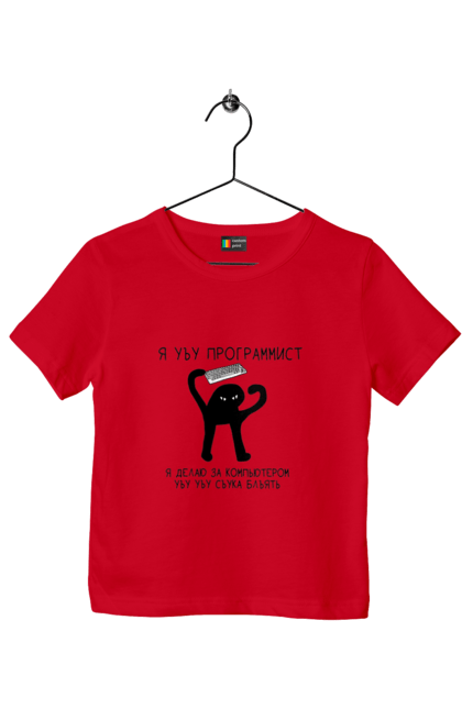 Футболка дитяча з принтом "Я програміст". Angular, c, css, html, it, javascript, jquery, php, python, react, svelt, vue, айтишник, айті, гумор, код, кодувати, прогер, програміст, програмісти, ти ж, ти ж програміст, тиж програміст. 2070702