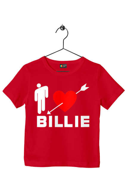 Футболка дитяча з принтом "Біллі Айліш". Біллі айліш, логотип біллі айліш, принт біллі айліш, співачка біллі айліш. 2070702