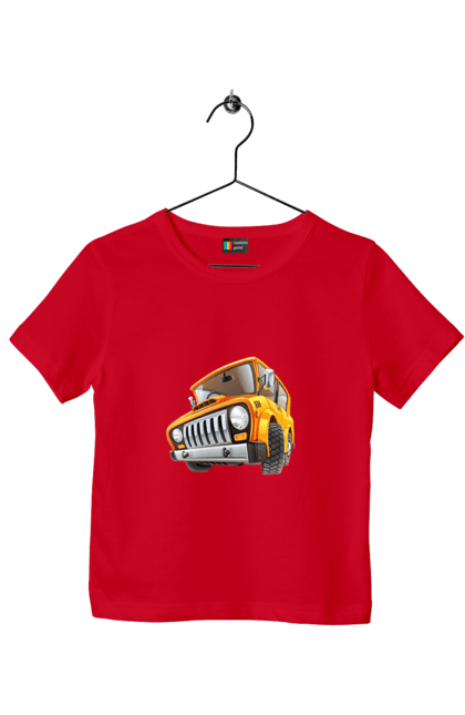 Футболка дитяча з принтом "Вантажівка". Авто, автомобіль, вантажівка, дитячий малюнок, зображення авто. 2070702