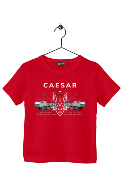 Футболка дитяча з принтом "Caesar". Caesar, himars, залужний, зброя. 2070702