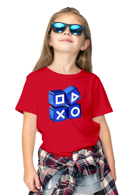 Children's t-shirt with prints Gamepad. Game, gamepad, joystick, playstation, sony. 2070702