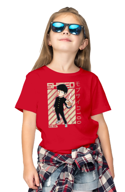 Children's t-shirt with prints Mob Psycho 100. Anime, manga, mob, mob psycho 100, shigeo kageyama. 2070702