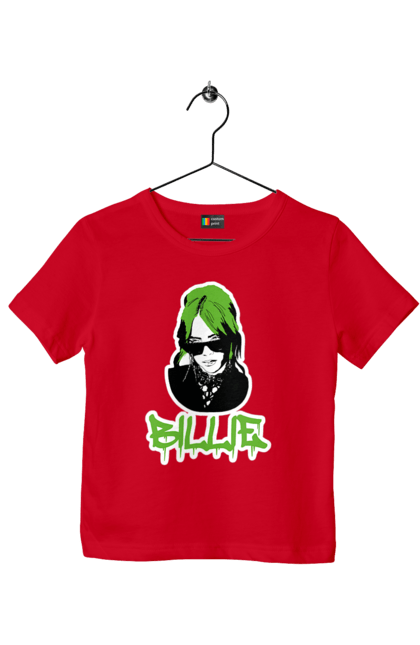 Футболка дитяча з принтом "Billie Eilish". Активістка, біллі айліш, мизукант, права, співачка, тварини. 2070702