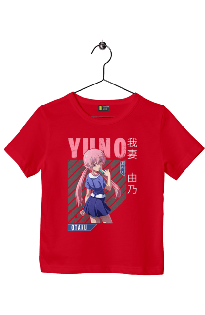 Children's t-shirt with prints Future Diary Yuno Gasai. Anime, future diary, manga, survival game, yandere, yuno gasai. 2070702