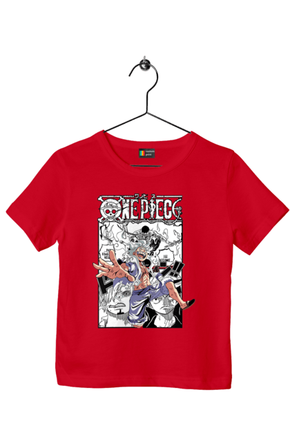 Children's t-shirt with prints One Piece Luffy. Anime, luffy, manga, monkey de luffy, one piece, pirates. 2070702