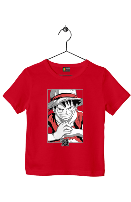 Children's t-shirt with prints One Piece Luffy. Anime, luffy, manga, monkey de luffy, one piece, pirates. 2070702