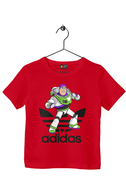 Футболка дитяча з принтом "Adidas Базз Лайтер". Adidas, buzz lightyear, toy story, адідас, базз лайтер, історія іграшок, мультфільм. 2070702