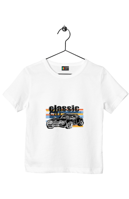 Футболка дитяча з принтом "Принт Класичний Автомобіль". Автомобіль, класичний, ретро авто, старовинний автомобіль. 2070702