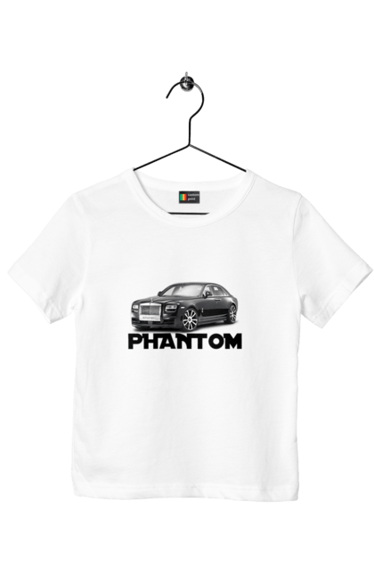 Футболка дитяча з принтом "Рнолс ройс". Авто, автомобіль, люкс клас, ролс ройс, седан, фантом. 2070702