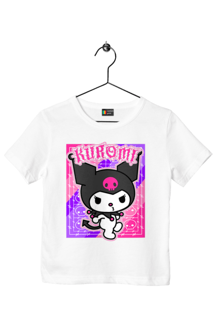 Футболка детская с принтом Хелло Китти Куроми. Hello kitty, аниме, куроми, моя мелодия, персонаж, санрио, хелло китти. 2070702