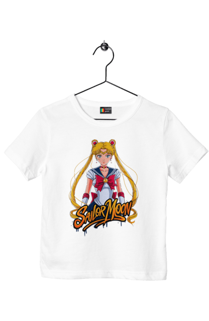 Children's t-shirt with prints Sailor Moon. Anime, drama, magical girl, sailor moon, tv series, usagi tsukino. 2070702