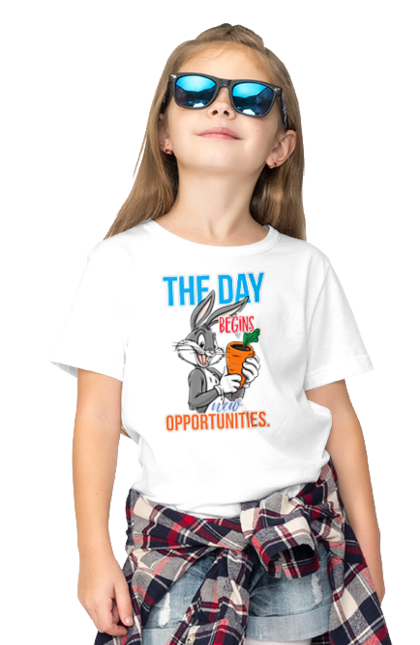 Children's t-shirt with prints Bugs Bunny. Bugs bunny, cartoon, looney tunes, merrie melodies. 2070702