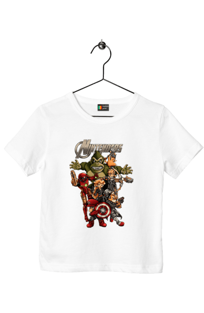 Children's t-shirt with prints Nintendo heroes. Animal crossing, donkey kong, game characters, kirby, legend of zelda, luigi, mario, nintendo, pokemon, princess stove. 2070702