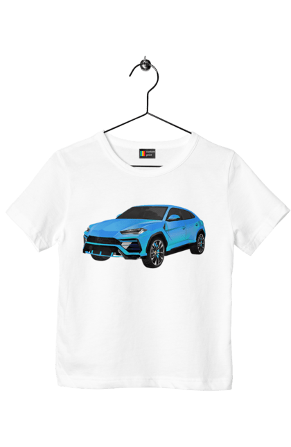 Футболка дитяча з принтом "Ламборгіні Урус". Автомобіль, ламборгіні, ламборгіні урус, урус. 2070702