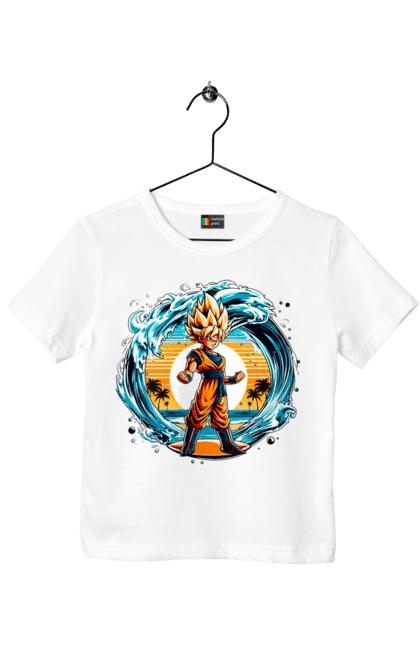 Children's t-shirt with prints Dragon Ball Son Goku. Anime, dragon ball, goku, manga, son goku, tv series. 2070702