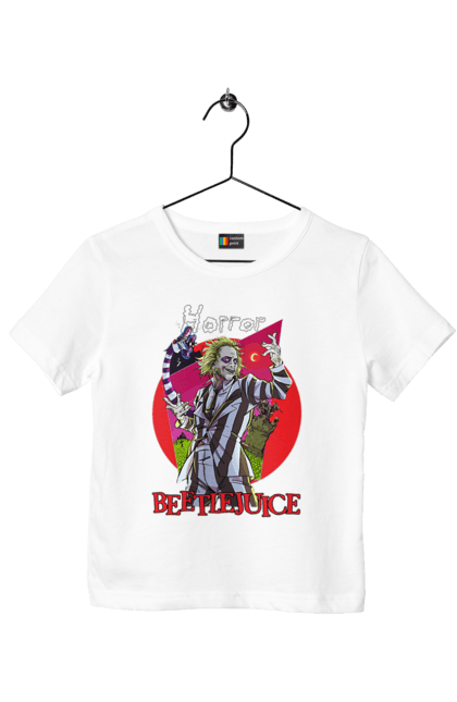 Children's t-shirt with prints Beetlejuice. Beetlejuice, comedy, ghost, horror, movie, tim burton, warner bros. 2070702