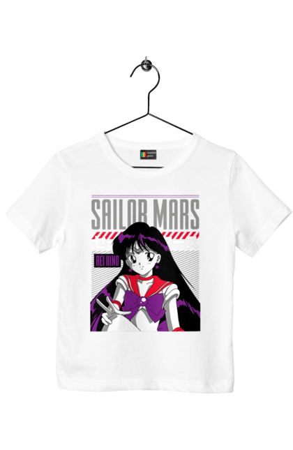 Футболка дитяча з принтом "Сейлор Мун Марс". Rei hino, sailor moon, аніме, драма, махо седьо, рей хіно, сейлор марс, сейлор мун, серіал. 2070702