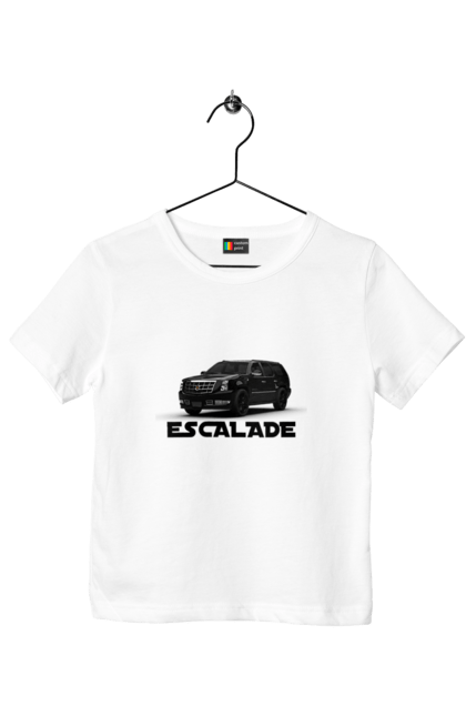 Футболка дитяча з принтом "Каділак". Автомобіль, бізнес клас, джип, ескалада, каділак, машина, позашляховик. 2070702