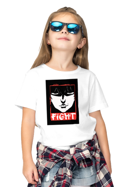 Children's t-shirt with prints Hanma Baki. Anime, baki fighter, hanma baki, manga, martial arts, tv series. 2070702