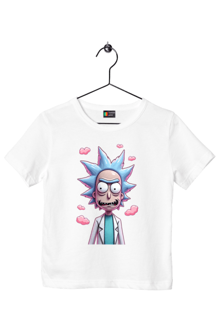 Футболка дитяча з принтом "Рік та Морті". Rick and morty, мультфільм, наукова фантастика, пригоди, рік, рік і морті, трагікомедія, чорний гумор. 2070702