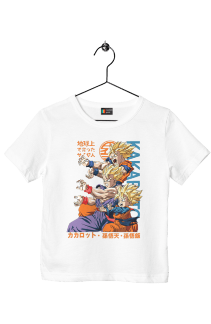 Футболка дитяча з принтом "Перли дракона". Anime, dragon ball, goku, manga, vegeta, аніме, вегета, гоку, манга, перли дракона. 2070702