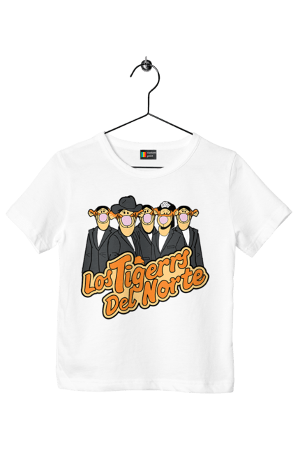 Футболка детская с принтом Los Tigres Del Norte. Del norte, los tigres, norteño, группа, мексика, мексиканская музыка, музыка, нортеньо, саксофон. 2070702