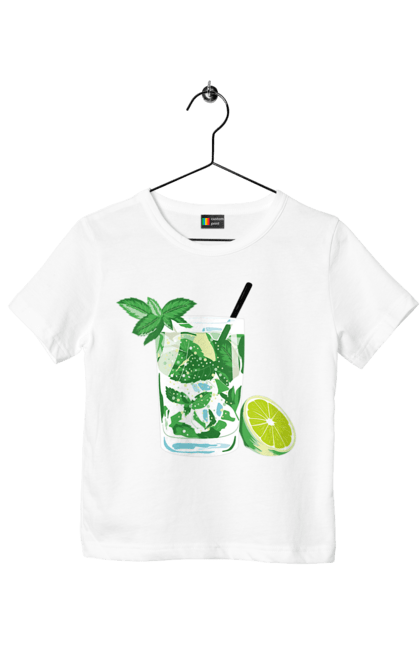Футболка дитяча з принтом "Напій Мохіто І Лимон". Лимон, мохіто, напій. 2070702