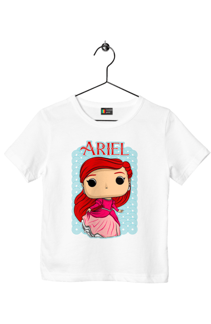 Children's t-shirt with prints Ariel. Ariel, little mermaid, mermaid, princess, story. 2070702