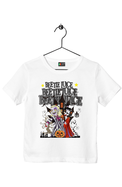 Children's t-shirt with prints Beetlejuice. Beetlejuice, comedy, ghost, horror, movie, tim burton, warner bros. 2070702